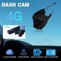 Holroadx Caméra embarquée 4G à double objectif avec vision nocturne pour Ford EcoSport/Ranger Wildtrak/Fiesta/Everest Asie Europe Afrique Plug&Play