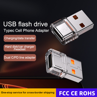 Adaptador Justlink USB a Tipo C, USB 2.0 OTG 480Mbps, Carga Rápida, Convertidor Hembra Tipo C para Laptop, PC, Teléfono, Tablet