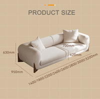 Ensemble Canapé de Luxe Moelleux Haute Qualité, Canapés Modernes en Tissu Blanc avec Pieds en Bois Massif pour Mobilier de Salon et Maison