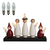 Ampoule de Noël E10 C6 10-55V 0.2W, ampoule de rechange pour arche de bougies suédoises, pont de bougies de l'Avent scandinave
