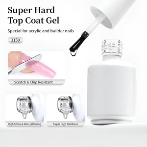 Esmalte de Uñas de Marca Privada con Capa Superior de Vidrio Templado, Superbrillante, Sin Necesidad de Limpiar, Gel UV de Alta Resistencia para Uñas Acrílicas - Product Image 3