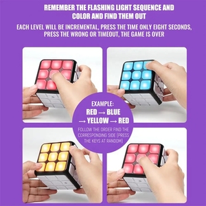 Hot Tự Kỷ Cảm Giác Đồ Chơi Nhấp Nháy Cube Điện Tử Bộ Nhớ Não Trò Chơi Cube Cầm Tay Nhấp Nháy Âm Nhạc Cube Giáo Dục Đồ Chơi Cho Trẻ Em - Product Image 3