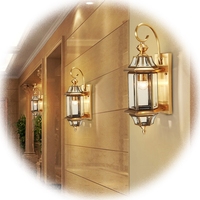 Éclairage de la maison restaurant cuivre moderne lampe en verre décor applique murale extérieure led appliques murales