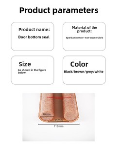 Door Bottom Weather Strip Soundproof Draft Blocker - Product Image 6