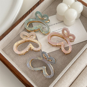 Nouvelle Épingle à Cheveux Papillon Élégante et Colorée Dégradée <span class=keywords><strong>2026</strong></span> – Accessoire de Coiffure Haut de Gamme en Plastique pour Femmes - Product Image 2