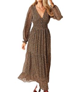 2024 hiver élégant coutumes à la mode <span class=keywords><strong>Sexy</strong></span> dames à manches longues boutique en ligne en mousseline de soie vêtements de mode pour les femmes - Product Image 1