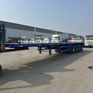 Meilleur Prix 30 40 50 Tonnes 2 3 4 Essieux <span class=keywords><strong>Remorque</strong></span> Plateau Neuve ou d'<span class=keywords><strong>Occasion</strong></span> pour Camion Porte-Conteneurs 40 FT 20 FT à Vendre - Product Image 6