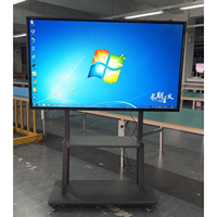Pizarra Interactiva 4K de 110 Pulgadas para Sala de Reuniones, Pizarra Inteligente con Pantalla Táctil de 20 Puntos, Intel Core, 16 GB de RAM, Marco Metálico, para Oficina Corporativa