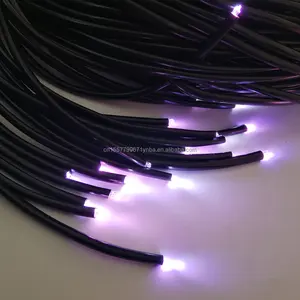 25 noyaux 42 noyaux 126 noyaux torsade décorative en plastique fin de lumière câble de lumière à fibre optique multibrins multiconducteurs