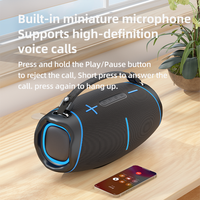 Speaker Bluetooth Portabel Boombox Besar, Speaker Luar Ruangan, Speaker Pesta Berdaya Tinggi, Subwoofer Genggam, Speaker Nirkabel Anti Debu