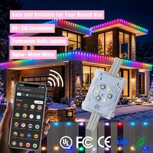 ไฟตกแต่งคริสต์มาส 48V RGB 6 LED กันน้ำ IP68 สำหรับตกแต่งชายคาภายนอกอาคารแบบถาวร เหมาะสำหรับที่อยู่อาศัย - Product Image 1