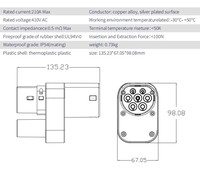 Adaptateur de charge CCS2 vers Type2 DC 200 ampères CCS Combo 2 Adaptateur de charge pour véhicule électrique Compatible avec Tesla Model S/X