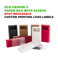Boîte d'emballage avec tiroir en papier kraft ECO imprimé de logo personnalisé Matériaux recyclés pour thé Étui de téléphone Emballage de cadeau Manchon givré