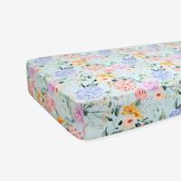 Ensemble de draps pour lit bébé personnalisé, draps de berceau en bambou, housse ajustée, housse de matelas, draps de berceau respirants pour nourrissons