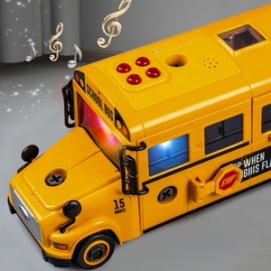 Montaje DIY 3D bloques de construcción acústica óptica inercia autobús escolar fricción coche de juguete niños música ligera tamaño grande coche eléctrico Juguetes - Product Image 4