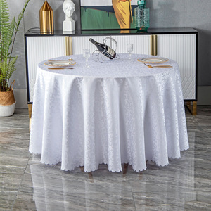 Moderno ristorante europeo semplice Jacquard banchetto di nozze copertura della <span class=keywords><strong>tavola</strong></span> grande tovaglia rotonda per Hotel Bar casa - Product Image 2