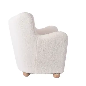 Cadeira relax moderna nórdica, mobília de sala de estar, tecido de lã de cordeiro, sofá individual, cadeira de lazer para casa, preguiçosa
