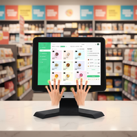 Écran tactile capacitif de bureau de 9,7 pouces compatible avec les systèmes POS, moniteur tactile durable pour POS, supermarché, restaurant