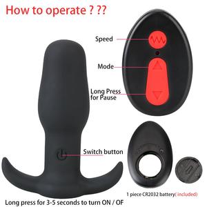 MOGlovers 8cm Vib rating Butt Plug Anal Spielzeug Vibratoren für Frauen Dildos Männer Prostata Massage gerät Erwachsene <span class=keywords><strong>Sex</strong></span> Produkte Erotic <span class=keywords><strong>Wireless</strong></span> - Product Image 5