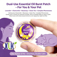 Patch Apaisant aux Phéromones de Lavande pour Chevet et Lit d'Animal de Compagnie – Soutien au Sommeil, Huile Essentielle pour le Stress au Travail et l'Anxiété des Animaux