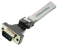 Cable Adaptador Serial RS232 IDC DB9 Macho a 10 Pines Hembra para Placa Base