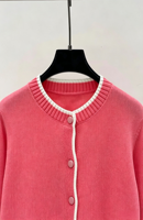Pull cardigan en tricot à col rond et manches longues pour femme de haute qualité, style décontracté automne-hiver