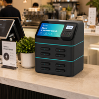 Borne de recharge portable ignifuge en ABS avec logo personnalisé pour téléphones portables, ordinateurs portables et appareils photo – Distributeur automatique de batteries externes pour points de vente