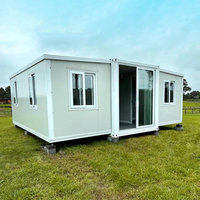 Maison conteneur préfabriquée moderne et mobile de 20 pieds, extensible, 3 chambres, en acier léger, portable, avec salle de bain, cuisine, pour hôtel/bureau