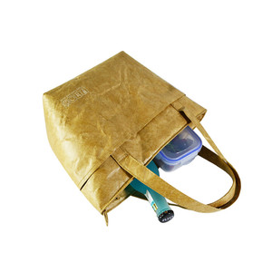 Refroidisseur de vin thermique en feuille d'aluminium avec logo personnalisé transporteur promotionnel mini livraison de nourriture isolée 6 canettes sac isotherme en Tyvek - Product Image 2