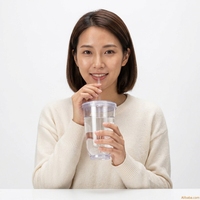 Gobelet en plastique transparent PET moderne imprimé sur mesure avec couvercle et paille pour thé au lait et jus de fruits