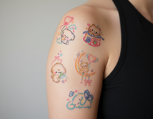 Adesivi Tatuaggio Personalizzati OEM Dipinti a Mano <span class=keywords><strong>con</strong></span> Animali Domestici (<span class=keywords><strong>Cani</strong></span> e Gatti) Impermeabili, Ideali per Bambini e Adolescenti, Decorazioni per Eventi e Arte Corporea - Product Image 2