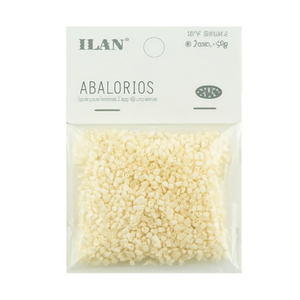 Perline Abalorios Seed Beads 2 mm 50 g colore crema per la creazione di gioielli - Product Image 2