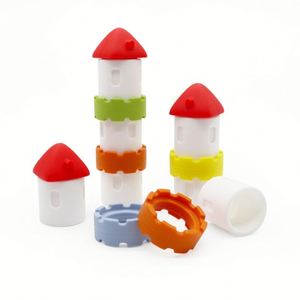 New melikey BPA miễn phí giáo dục lâu đài trẻ em <span class=keywords><strong>Stacker</strong></span> Silicone khối xây dựng <span class=keywords><strong>cup</strong></span> phân loại làm tổ Xếp Chồng Đồ chơi - Product Image 1