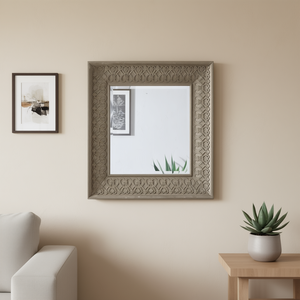 Miroir mural décoratif Dyerlane, cadre en bois carré, design traditionnel, épaisseur 4 mm - Product Image 2