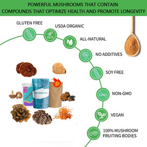 100% Shiitake champignon complément nutritionnel en vrac pur extrait de mycélium poudre alimentaire emballé sous vide bouteille tambour verre conteneur - Product Image 4