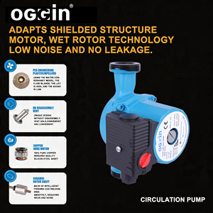 <span class=keywords><strong>Pompe</strong></span> de circulation d'eau chaude silencieuse OGGIN 25-6-180W, hauteur de refoulement 6m, <span class=keywords><strong>surpresseur</strong></span> automatique pour chauffage par le sol et solaire, 1 pouce 25mm 180mm - Product Image 2