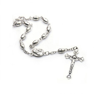 2023 Komi 5*8mm Retro Metal Cross <strong>Beads</strong> Rosary Catholicism Gift Religious Prayer <strong>Beads</strong> Rosaries <strong>Bracelt</strong> - Product Image 2