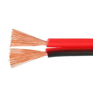 Cables eléctricos personalizados de alta calidad con cubierta de Pvc Baja excentricidad Alta flexibilidad y resistencia a la flexión Rojo y negro