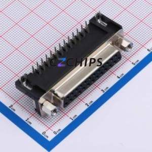 X0325FT17B2H D-Sub/VGA Connector Bent Lead Through Hole Connector Standard D-Sub Female 25P Right Angle Insert - Product Image 1