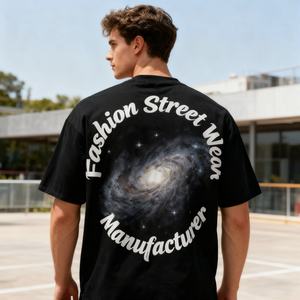 T-shirt personnalisé avec logo, vintage, uni, à épaules tombantes, en coton, délavé, pour homme, impression sur t-shirt, délavé à l'acide, surdimensionné - Product Image 2