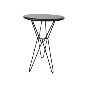 Mesa de Bar Redonda Blanca Moderna con Estructura Metálica Industrial Resistente para Cafeterías, Eventos y Locales de Hostelería - Product Image 3