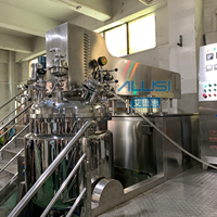 Mélangeur émulsifiant sous vide 500L à levage hydraulique et chauffage électrique automatique, homogénéisateur à pompe à engrenages pour pommades, produits chimiques, moteurs et aliments