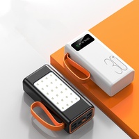 Power Bank Multi-output&input Pengisian Daya Super Cepat Charger Portabel Layar LED Digital Power Bank Dua Arah dengan Tali Gantungan OEM