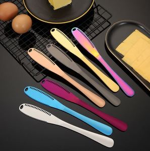 Utensil Restaurant Family Use Cream Cheese Knives 3 in 1 Stainless Steel <b>Butter</b> Knife Spreader With Different Color - Product Image 2