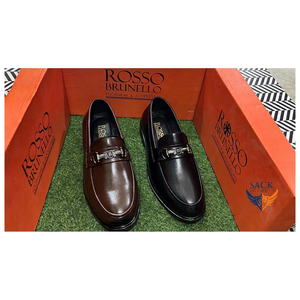 SACK Mules Slingback pour Homme en Cuir Marron et Rotin, Faites à la Main, Formelles, à Bride à Boucle, Semelle Simple en PVC, Polyester - Product Image 1