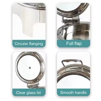 Chauffe-Plat de Luxe 6L en Acier Inoxydable à Alimentation Thermique pour Buffets, Hôtels, Restaurants et Équipements de Cuisine
