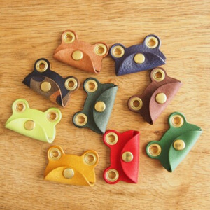 Leather data <b>cable</b> organizer clip, cartoon frog head <b>cable</b> winder, data <b>cable</b> and earphone holder. - Product Image 3