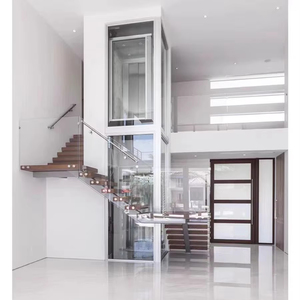Al Aire Libre 3 pisos 4 pisos cabina de cristal hidráulica casa residencial ascensor eléctrico Villa ascensores para el hogar para 2-6 personas - Product Image 1