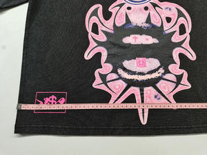 品牌印花男女通用休闲t恤纯棉超大白色黑色男式t恤上衣短袖高街穿时尚服装 - Product Image 4