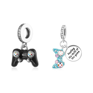 <span class=keywords><strong>Abalorios</strong></span> de Plata con Diseño de Mando de Videojuego para Pulseras Originales, Joyería para Gamers, Regalo de Cumpleaños para Hija o Sobrina, Berluque - Product Image 1